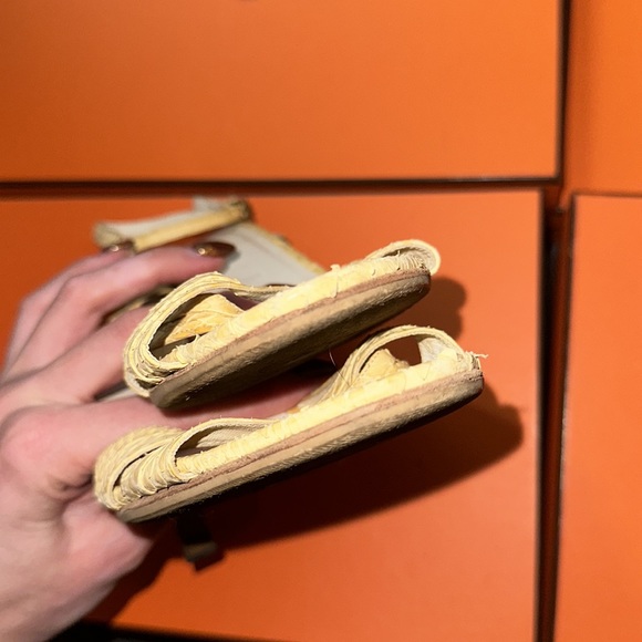 Burberry Yellow Python Slingback Heels - Picture 10 of 17